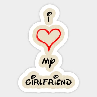 I LOVE MY GIRLFRIEND Sticker